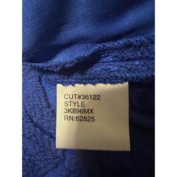 Tadashi Dress Cobalt Blue 6 Stretch Sheath Wedding Party Cruise Event Barbie - Picture 13 of 13